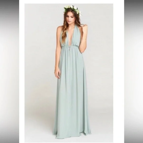 Show Me Your MuMu | Dresses | Sage Luna Halter Dress Show Me Your Mumu |  Poshmark